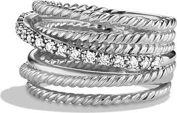 David Yurman Crossover Wide Ring with Diamonds | Nordstrom