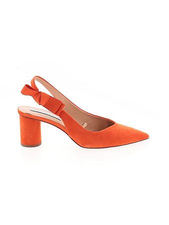 Trafaluc by Zara Solid Orange Heels Size 42 (EU) - 71% off | thredUP