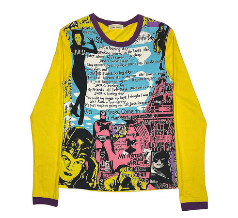 hysteric glamour long sleeve ringer tee