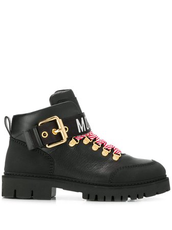 Moschino Logo Tape Ankle Boots Ss20 | Farfetch.com