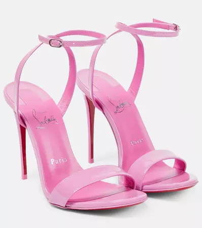Loubigirl Patent Leather Sandals in Pink - Christian Louboutin | Mytheresa