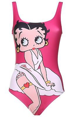SS18 Moschino Couture Jeremy Scott Betty Boop Pink Fuchsia One Piece Swimsuit | eBay