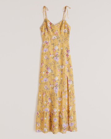Women's Blushing Tiered Maxi Dress | Women's New Arrivals | Abercrombie.com
