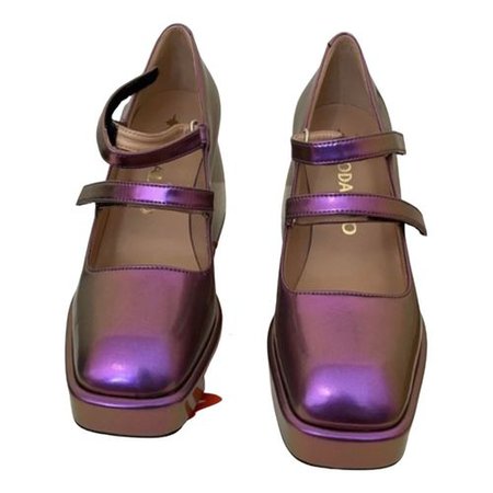 Bulla babies leather heels Nodaleto Purple size 37 EU in Leather - 18048109