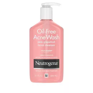 Neutrogena Oil-Free Pink Grapefruit Acne Facial Cleanser - 9.1 Fl Oz : Target