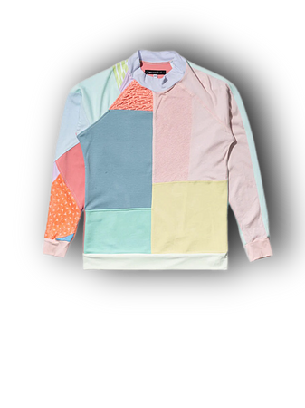 'Pastels for Summer' Light Weight Sweatshirt upcycled