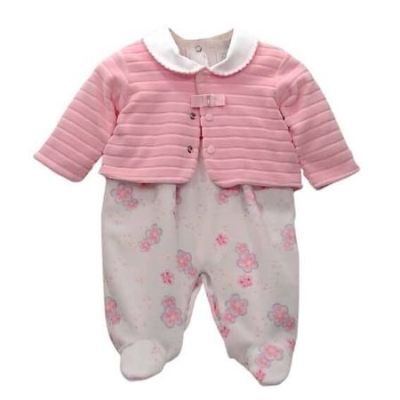 Macacão Bebê Baby fashionborboleta flores + casaco cotele - Kids na Net - A sua Loja online de Roupas de Crianças e Bebês