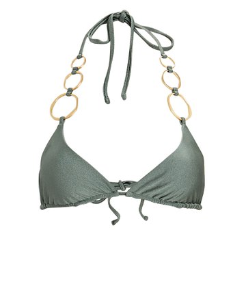 Cult Gaia Zoey Embellished Bikini Top | INTERMIX®