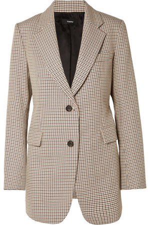 Theory | Houndstooth cotton and wool-blend blazer | NET-A-PORTER.COM