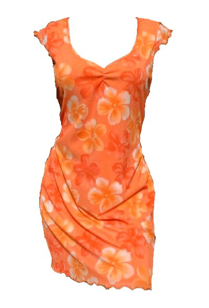 Orange floral dress