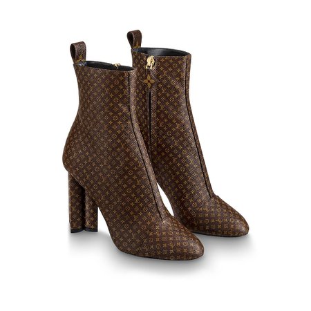Silhouette Patent Nano Monogram Ankle Boot with High Block Heel | LOUIS VUITTON ®