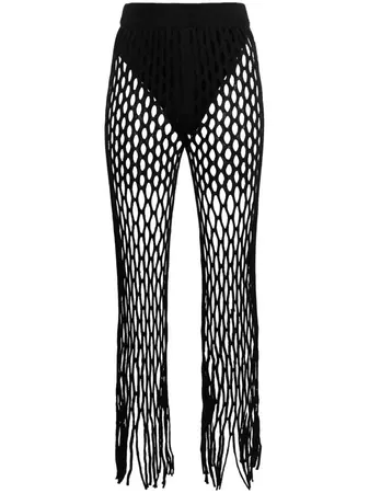 Dion Lee Fishnet Fringed Trousers - Farfetch