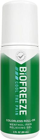Amazon.com: Biofreeze Roll-On Pain-Relieving Gel 3 FL OZ, Colorless Topical Pain Reliever For Muscles And Joints From Arthritis, Backache, Strains, Bruises, & Sprains (Package May Vary) : Health & Household