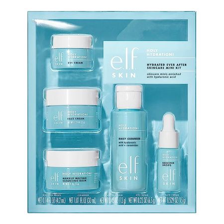 Amazon.com: e.l.f.SKIN Hydrated Ever After Skincare Mini Kit, Cleanser, Makeup Remover, Moisturizer & Eye Cream For Hydrating Skin, TSA-friendly Sizes : Beauty & Personal Care
