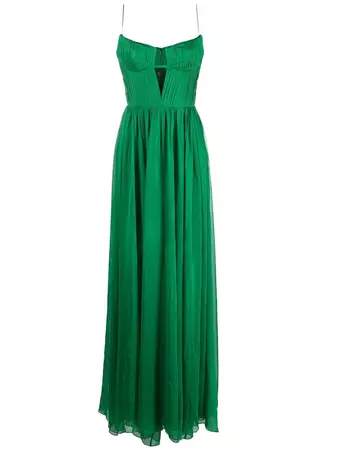 RASARIO Bustier cut-out Pleated Gown - Farfetch
