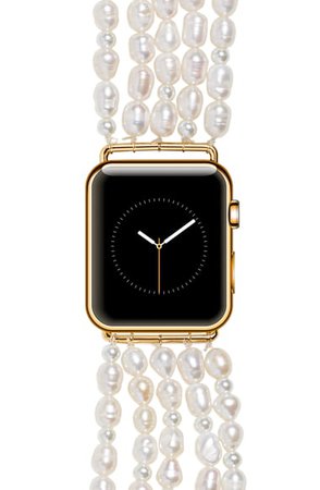 BaubleBar Imitation Pearl Beaded Apple Watch® Band | Nordstrom