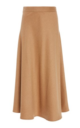 Ada A-Line Camel Hair Midi Skirt by Giuliva Heritage Collection | Moda Operandi