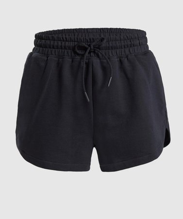 black sweat shorts