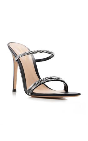 Cannes Embellished Leather Sandals By Gianvito Rossi | Moda Operandi