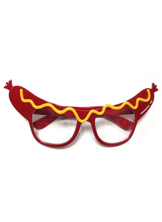 funny silly hot dog glasses