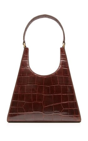 Rey Croc-Effect Leather Shoulder Bag By Staud | Moda Operandi