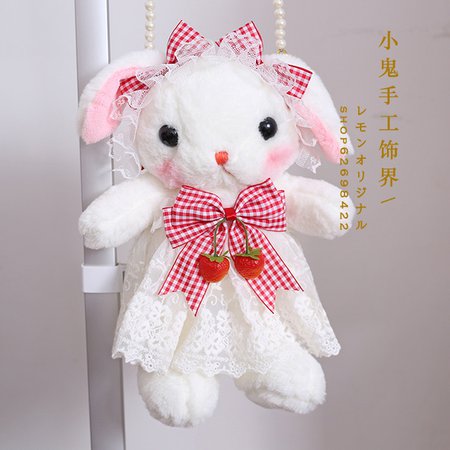 Rabbit bag Japanese sweet lolita soft sister strawberry rabbit bear bag satchel bag shoulder bag on AliExpress