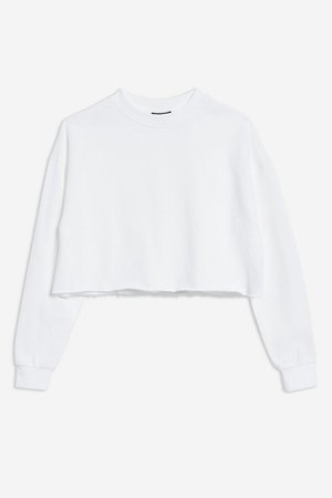 white crop sweater