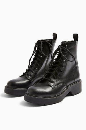 KACY Black Low Lace Boots | Topshop