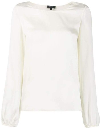 long-sleeve shift blouse