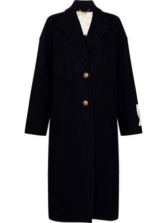 Golden Goose Logo Patch single-breasted Coat - Farfetch