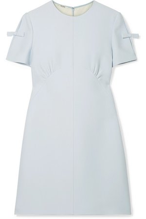 Miu Miu | Bow-embellished cady mini dress | NET-A-PORTER.COM