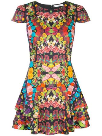 Alice+Olivia Ainsley Double Ruffle Mini Dress | Farfetch.com