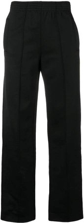 straight jersey trousers