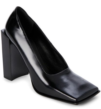 Balenciaga black square toe shoes