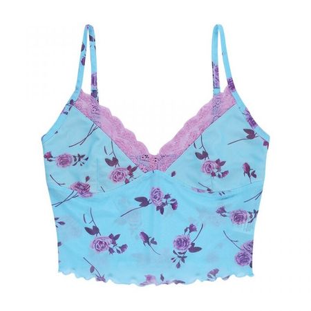 Buy the best gifts Own Saviour Pink Blue Rose Cami Crop for Dad Mom - Ownsaviours.com