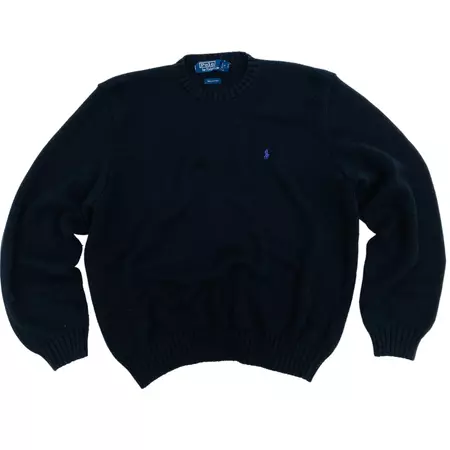 Black Ralph Lauren Knitted Jumper - 2XL – The Vintage Store