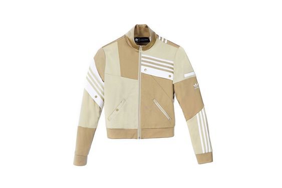 adidas Originals | + Daniëlle Cathari snap-embellished patchwork jersey track jacket | NET-A-PORTER.COM