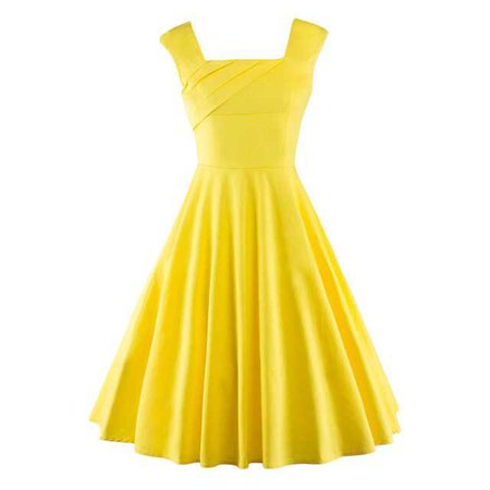 yellow 50s Dress