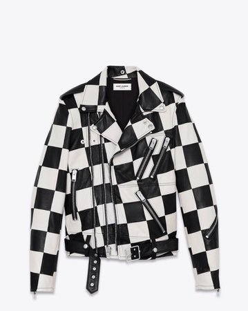 Saint Laurent checkered leather jacket