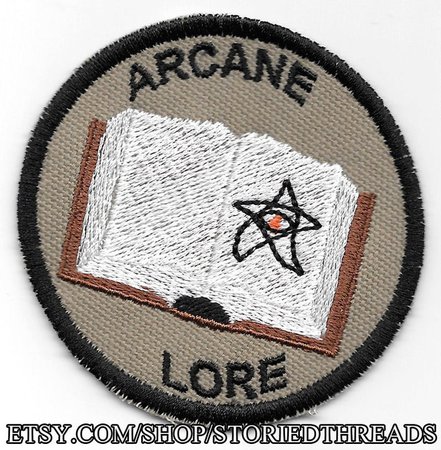 Arcane Lore Geek Merit Badge Patch | Etsy