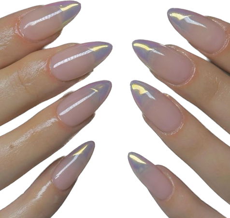chrome tipped nails