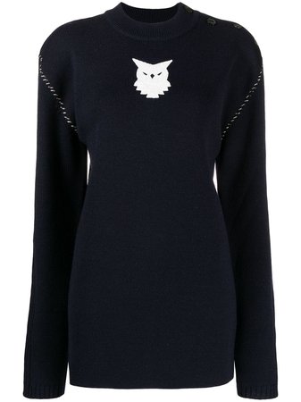 Shop Maison Margiela Owl-print jumper with Express Delivery - FARFETCH