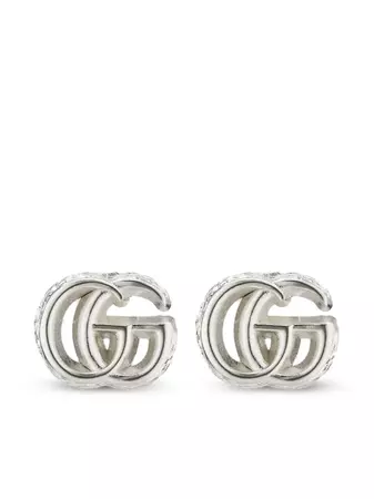 Gucci Sterling Silver GG Marmont Stud Earrings - Farfetch