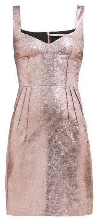 Judita Lame Mini Dress - Womens - Pink