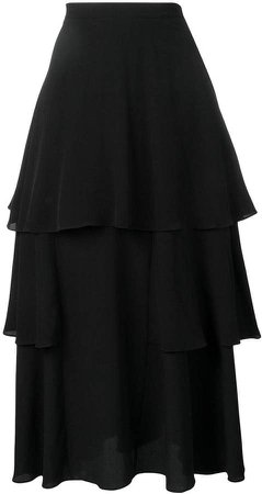 tiered ruffled skirt