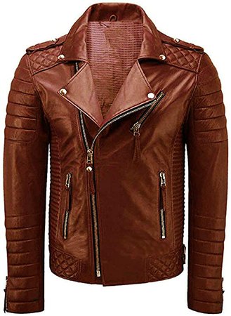 III-Fashions Mens Purple Jacket Quilted Vintage Brando Motorcycle Genuine Lambskin Biker Leather Jacket at Amazon Men’s Clothing store