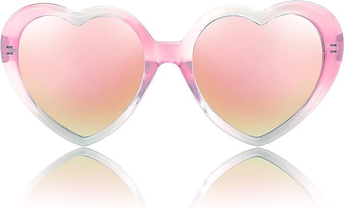 Amazon.com: FEISEDY Polarized Heart Shaped Sunglasses Oversized Vintage Fashion Love Eyeglasses for Women UV400 B2337 : Clothing, Shoes & Jewelry