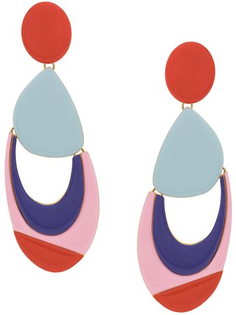 Emilio Pucci Colourblock Drop Earrings - Farfetch