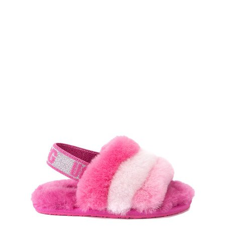 UGG® Fluff Yeah Slide Sandal - Toddler / Little Kid - Pink / Multicolor | Journeys Kidz