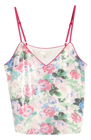 WAYF Fontane Sequin Swing Camisole floral